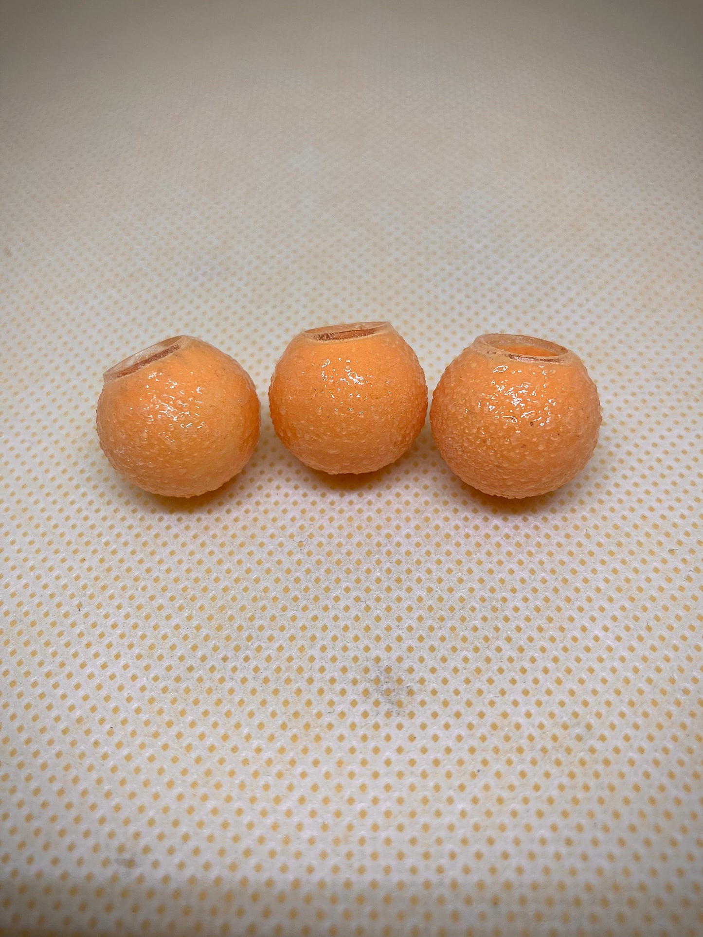 3x Orange popups with hook ring swivel