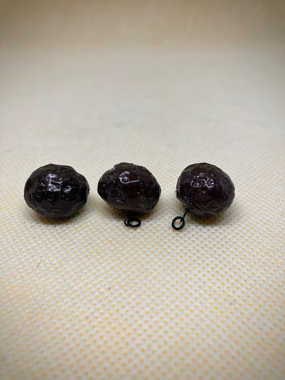 3x Black tiger nuts 14/15mm on hook ring swivels. *read description*
