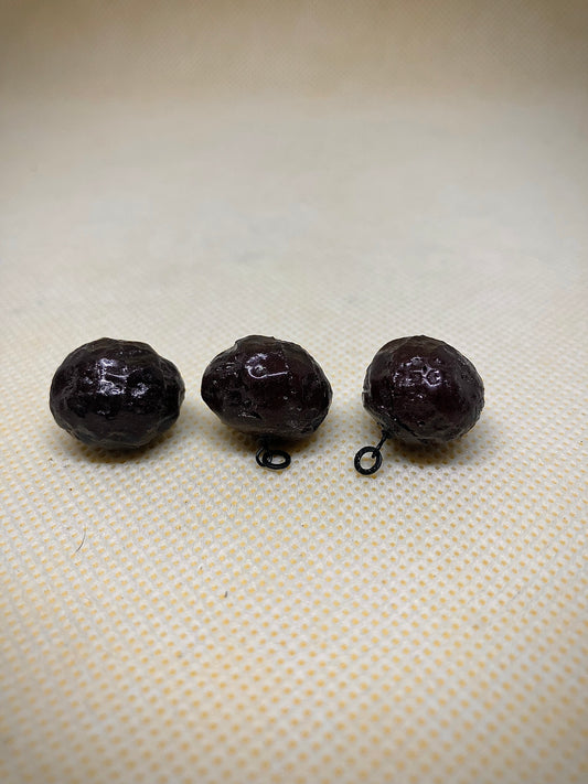 3x Black tiger nuts 14/15mm on hook ring swivels. *read description*