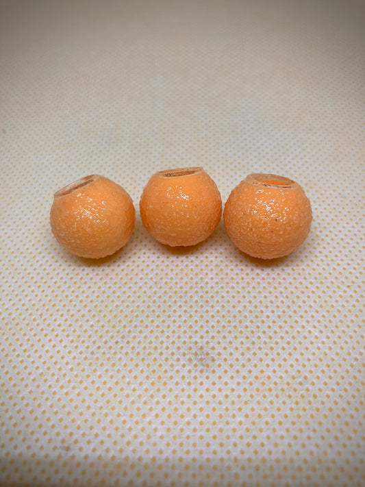 3x Orange popups with hook ring swivel