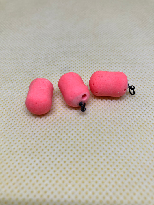 10x15 pink solid barrel wafters on hook ring swivels x3